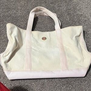 Lilly Pulitzer Cream and Pink Tote Bag